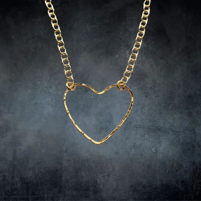 Hammered Heart Necklace
