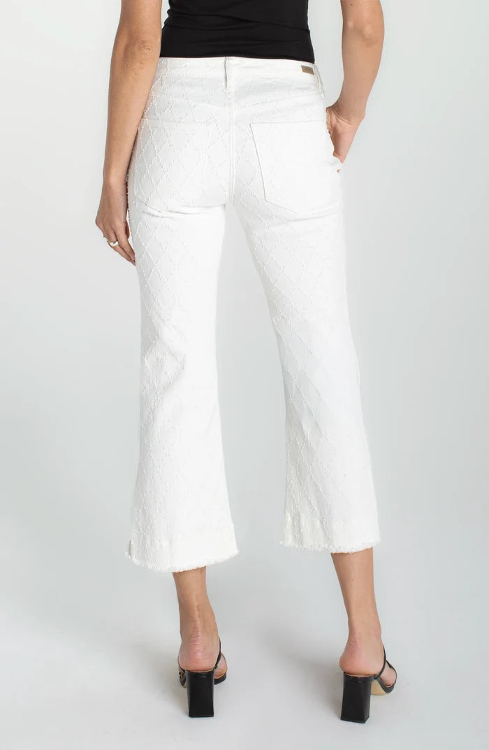 Hannah Crop Flare - White Diamond