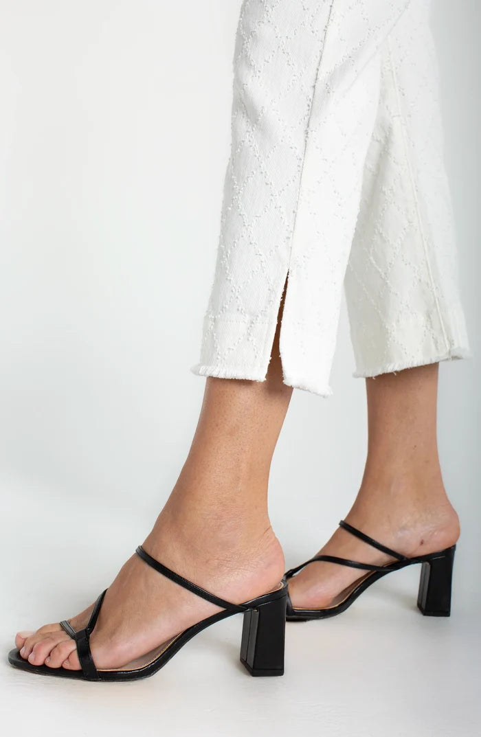 Hannah Crop Flare - White Diamond