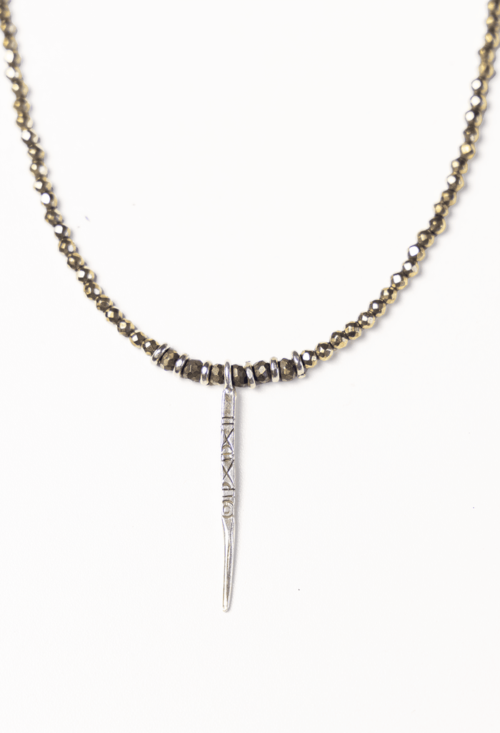 Hematite With Spike Necklace
