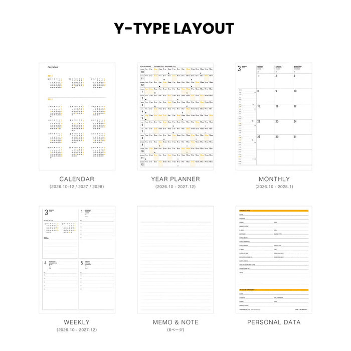 Hightide 2027 Weekly Diary Paper Cloth B6