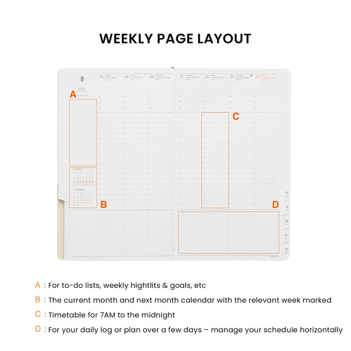 Hightide 2027 Weekly Diary Shade B6 Slim Vertical