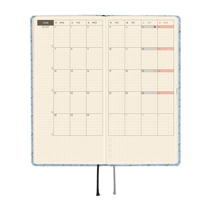 Hobonichi Techo Weeks - Shirt Fabric: Graph Plaid