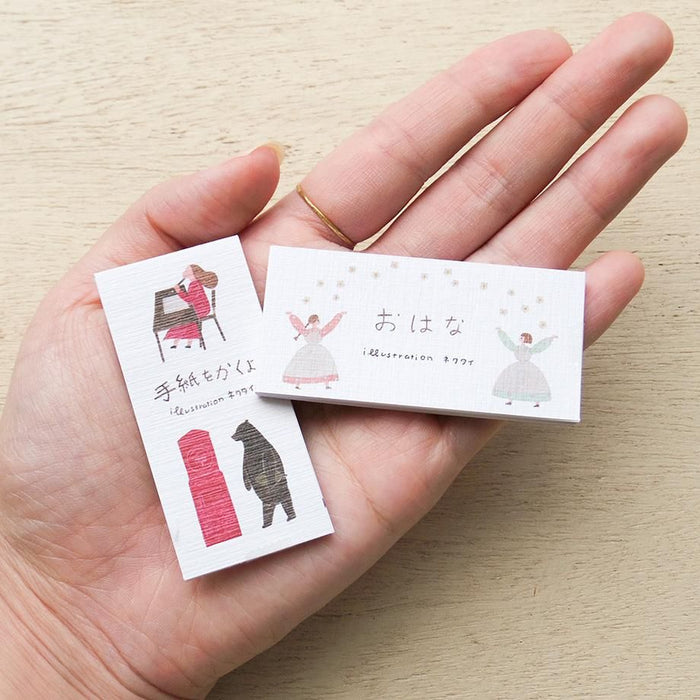 Hyogensha Cozyca Necktie One-Line Sticky Notes - Letter Writing - Flower