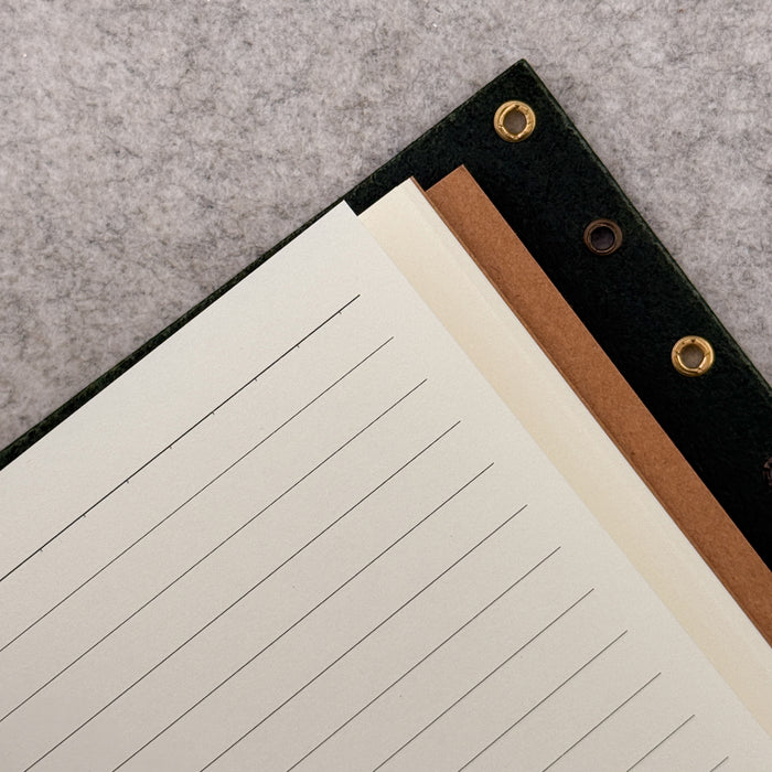 Imperfect Concepts Baxter Leather Notebook - A5 Bifold - Dark Brown