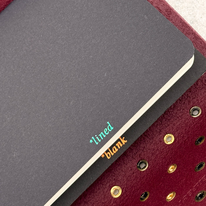 Imperfect Concepts Jasper Leather Notebook - A6 Trifold - Maroon