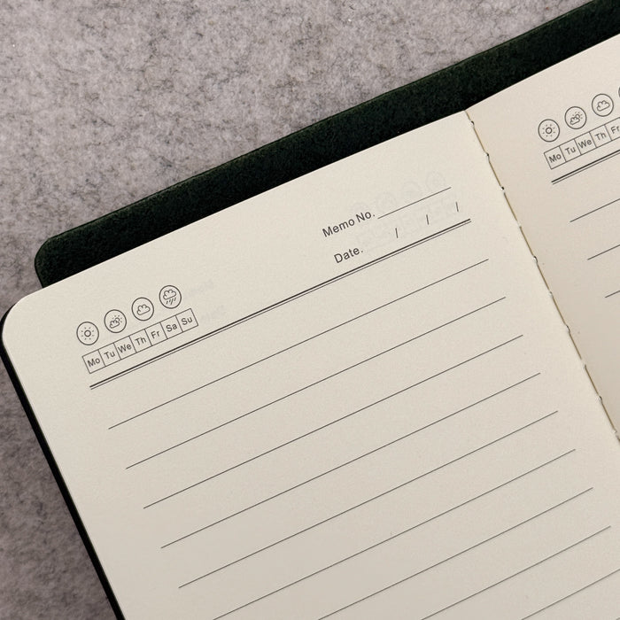 Imperfect Concepts Jasper Leather Notebook - A6 Trifold - Olive