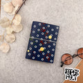 Imperfect Concepts Max Leather Notebook - A6 Bifold - Painted Deep Sea w/ White Grommets