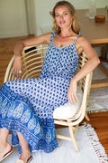 India Sundress - Heritage Blue Flowers Organic