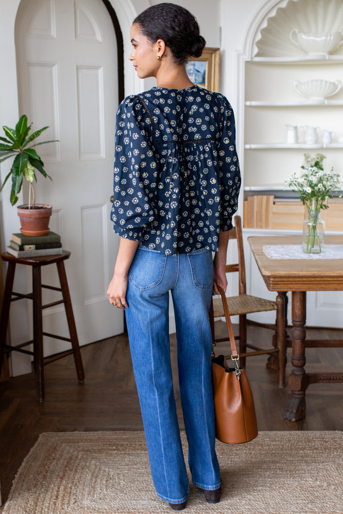 Isla Longsleeve Top 2 - Maritime Daisy Organic