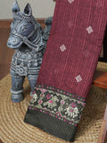 Jute Linen Silk Saree | TTDS3289
