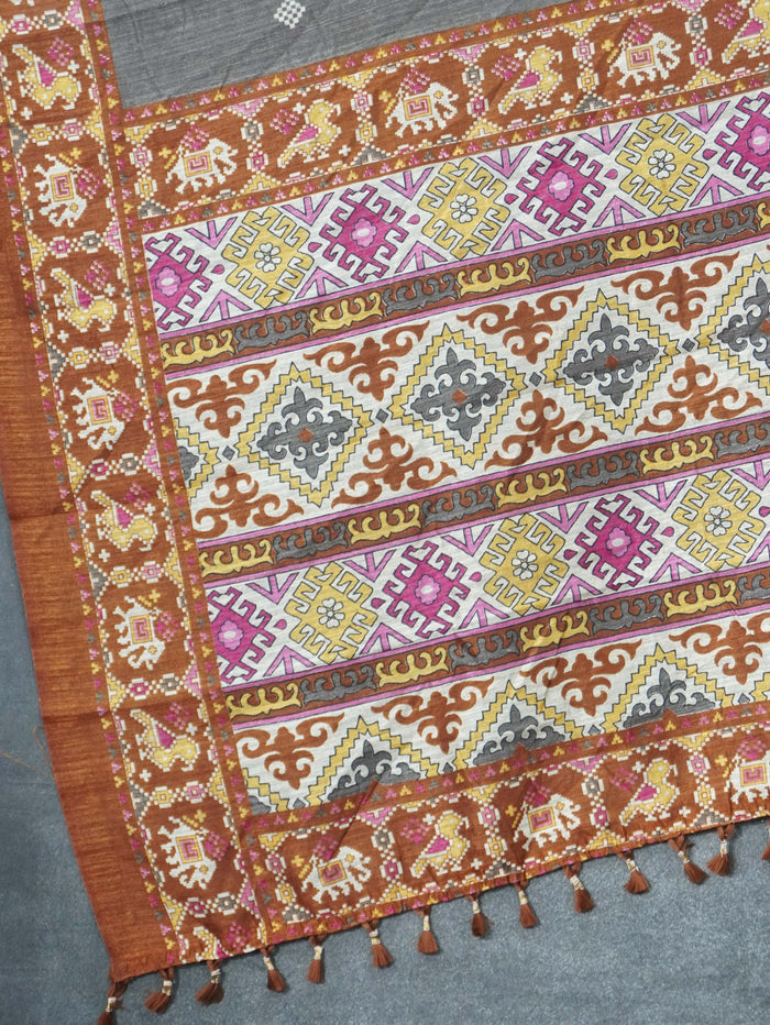 Jute Linen Silk Saree | TTDS3289