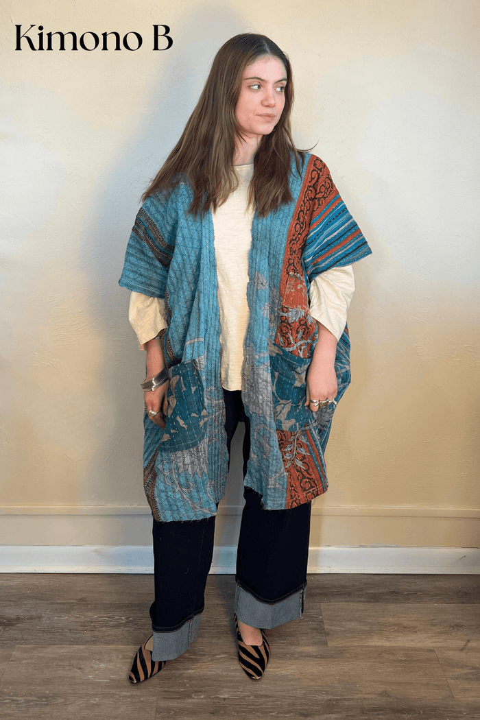 Kantha Sunrise Kimono