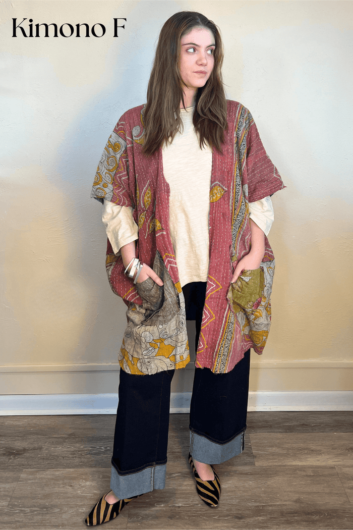 Kantha Sunrise Kimono