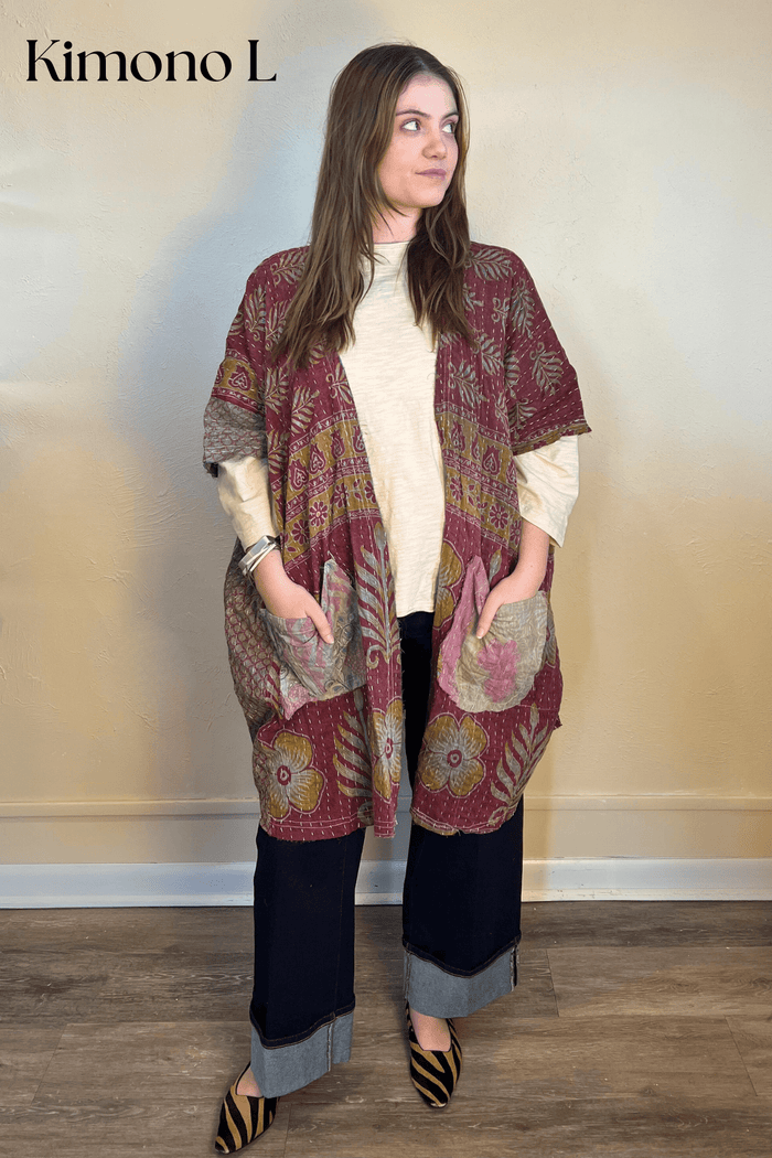 Kantha Sunrise Kimono
