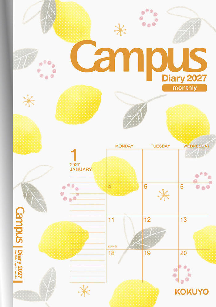 Kokuyo Campus 2027 Monthly Diary - A5