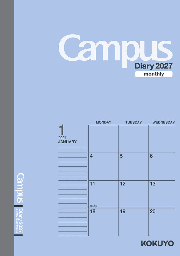 Kokuyo Campus 2027 Monthly Diary - B6