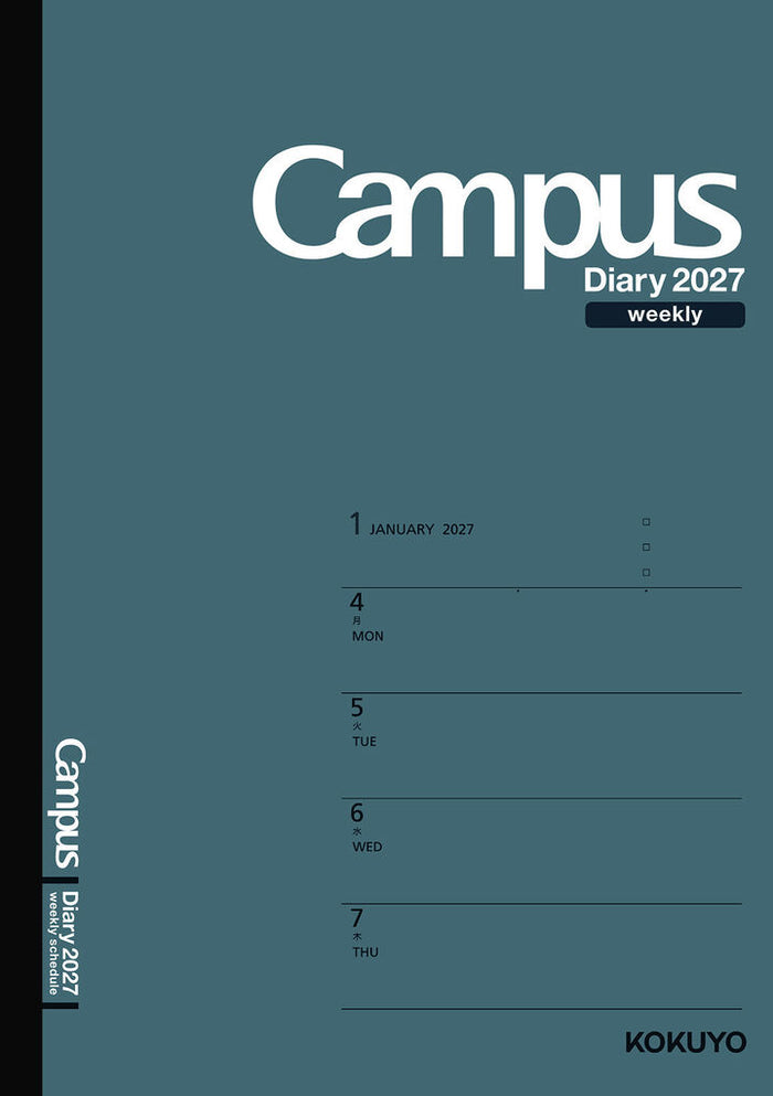 Kokuyo Campus 2027 Weekly Horizontal Diary - A5