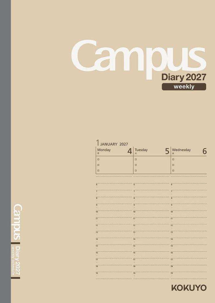 Kokuyo Campus 2027 Weekly Vertical Diary - B5