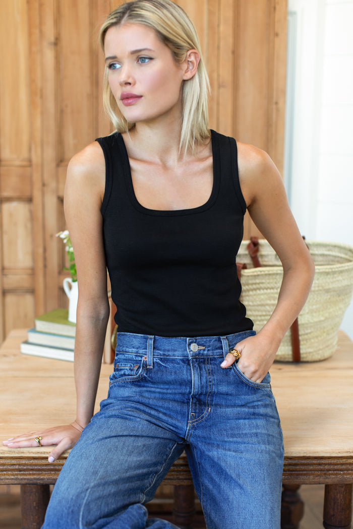Layering Tank 2 - Onyx Rib Organic