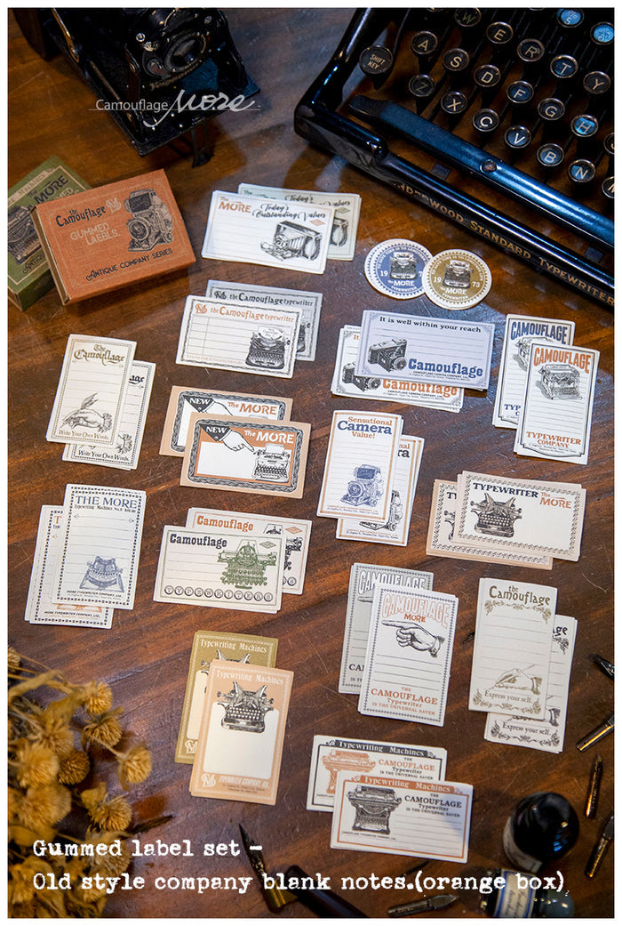 LCN Gummed Label Set - Antique Company Blank Notes