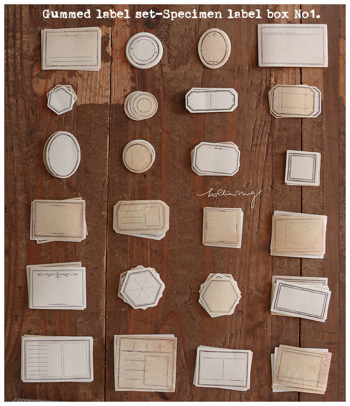 LCN Gummed Label Set - Specimen Labels No. 1