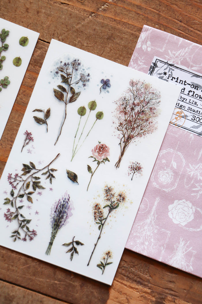 LCN Print-On Stickers - Dried Flower