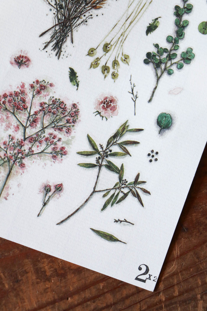 LCN Print-On Stickers - Dried Flower