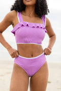 Let's Sea What Happens Purple Ruffle Detail Bikini Bottom FINAL SALE