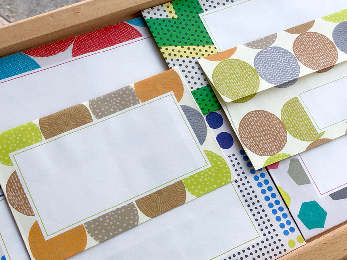 Letter Set - Bright Geo Envelopes