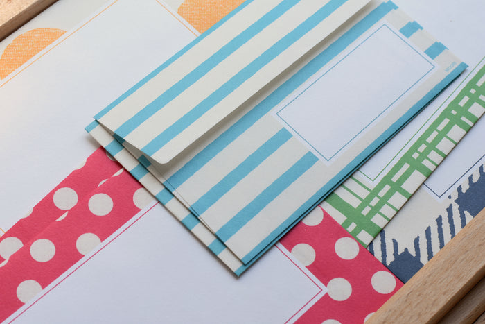 Letter Set - Bright Pattern Envelopes