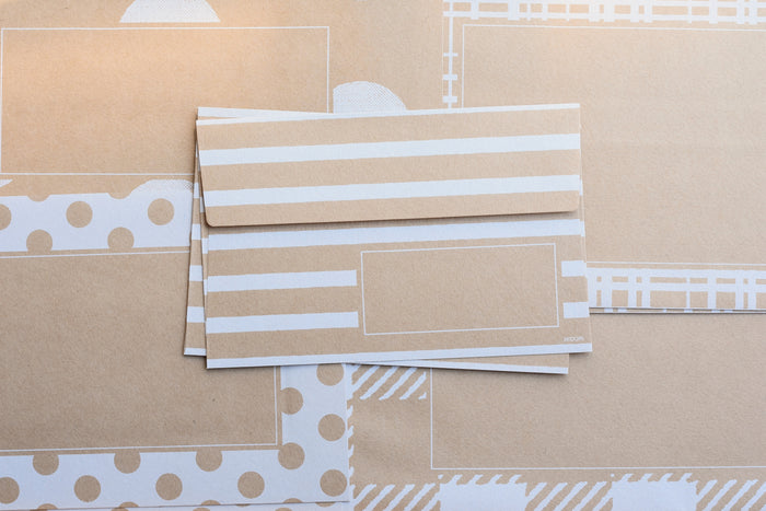 Letter Set - Kraft Pattern Envelopes