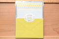 Letterpress Letter Set - Flower Line Pattern Yellow