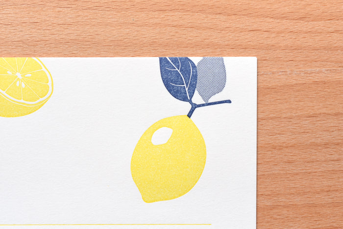 Letterpress Letter Set - Lemon