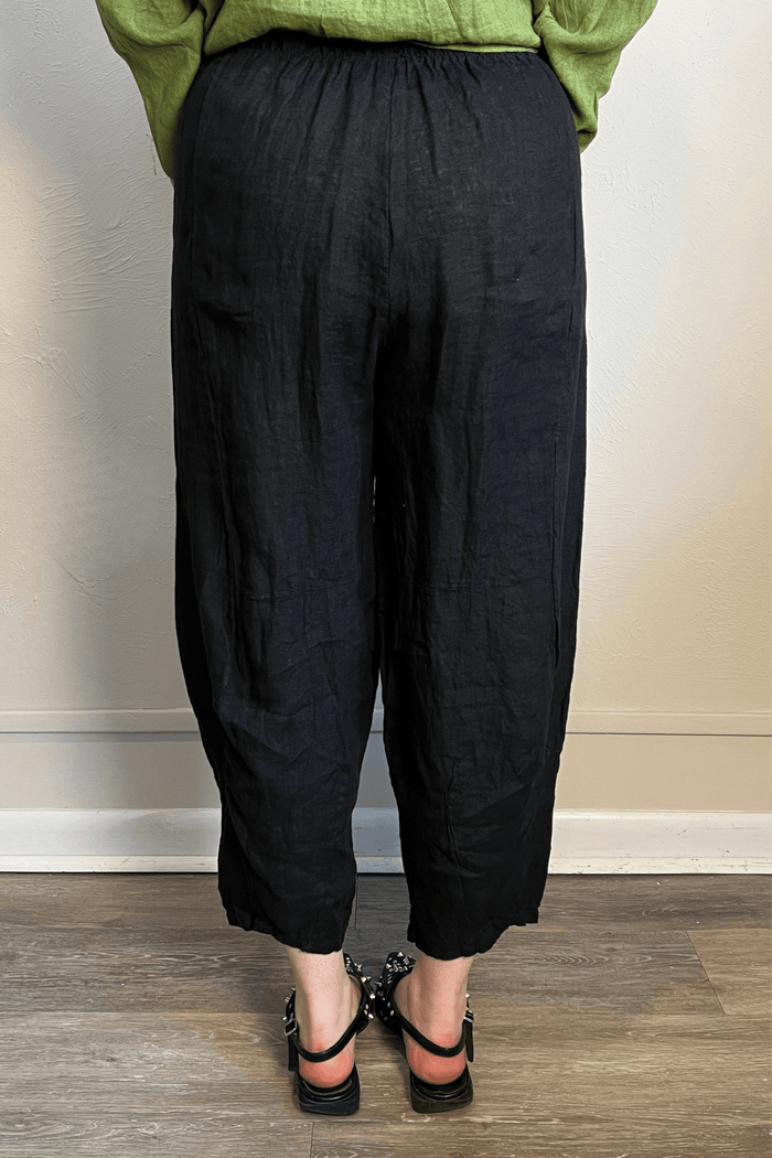 Linen Baggy Crop Pant