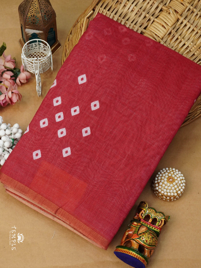 Linen Cotton Saree | TTDS3120.