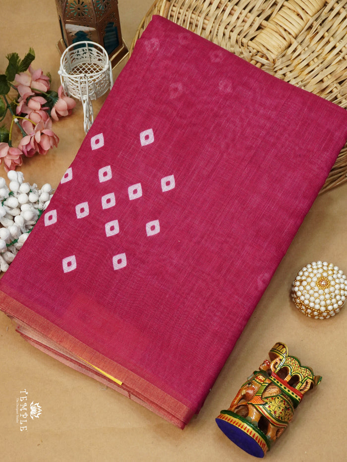 Linen Cotton Saree | TTDS3120