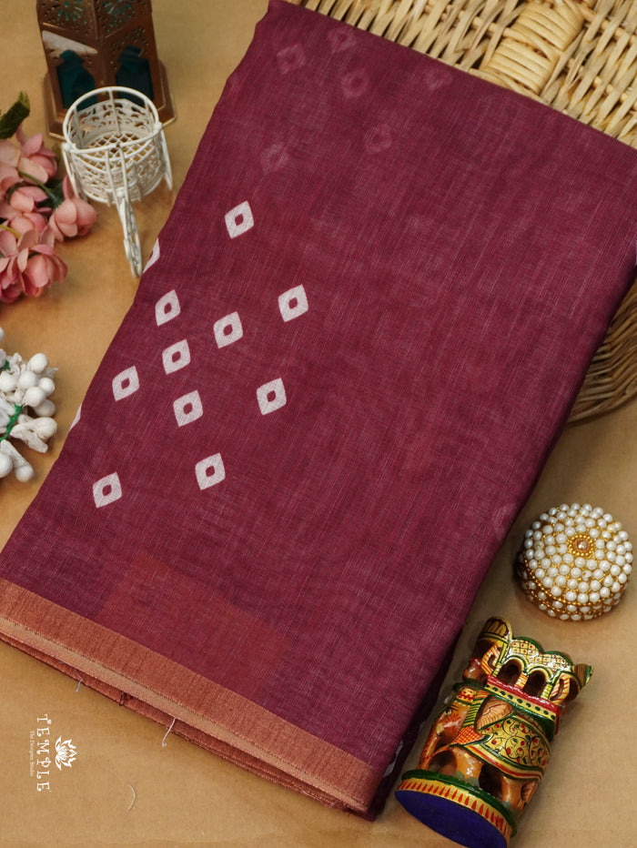 Linen Cotton Saree | TTDS3120