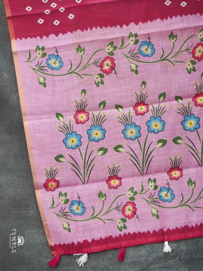 Linen Cotton Saree | TTDS3120