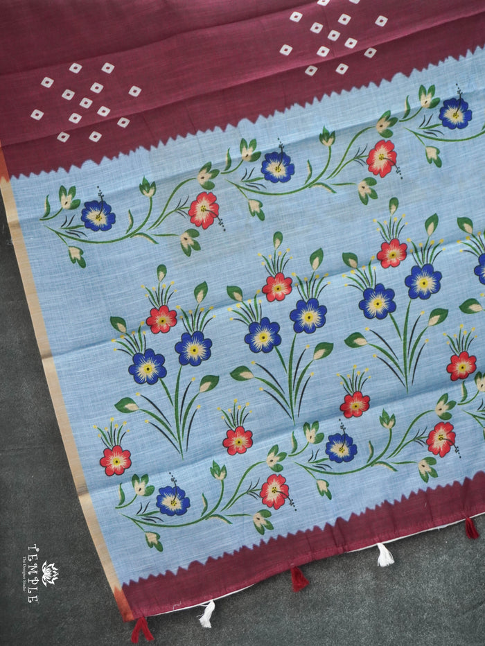Linen Cotton Saree | TTDS3120