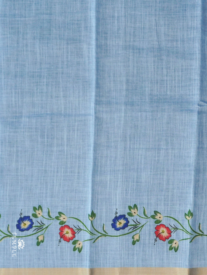 Linen Cotton Saree | TTDS3120