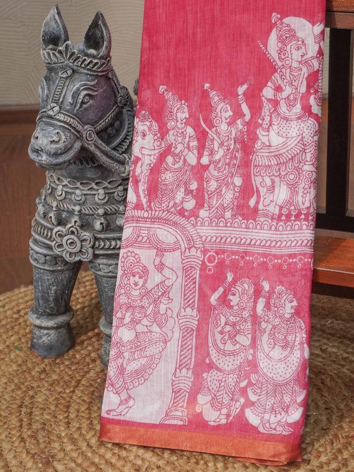 Linen Cotton Saree | TTDS3276