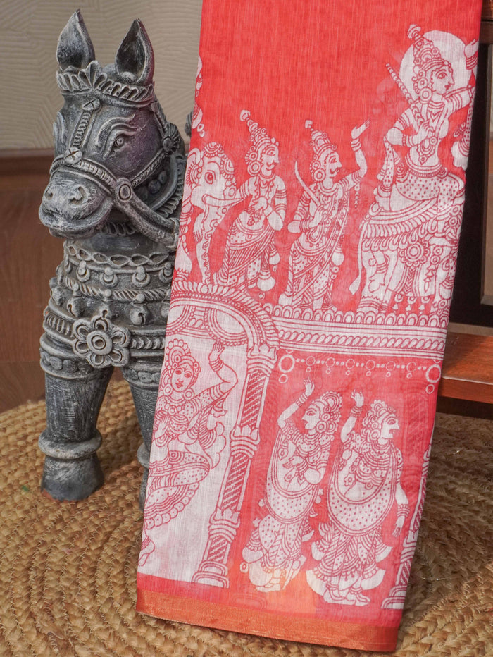 Linen Cotton Saree | TTDS3276