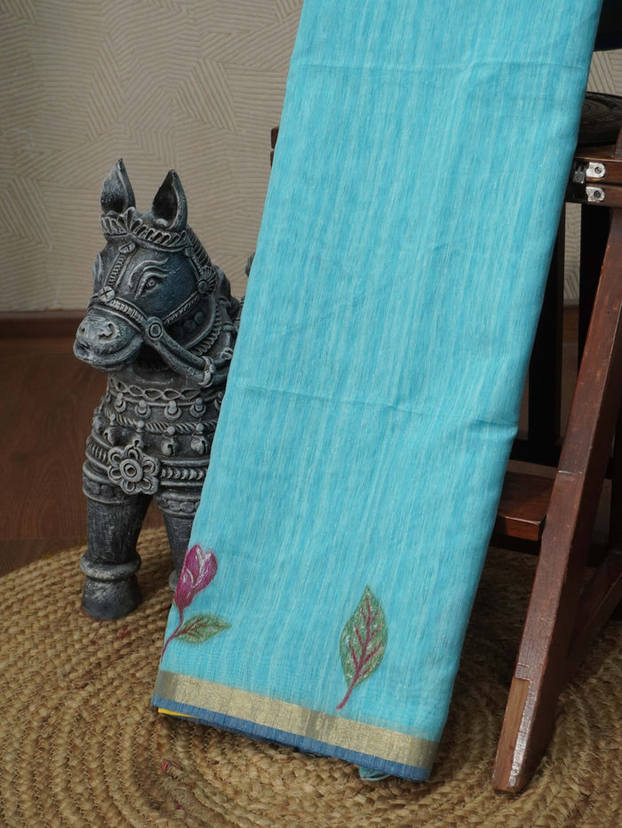 Linen Cotton Saree | TTDS3280