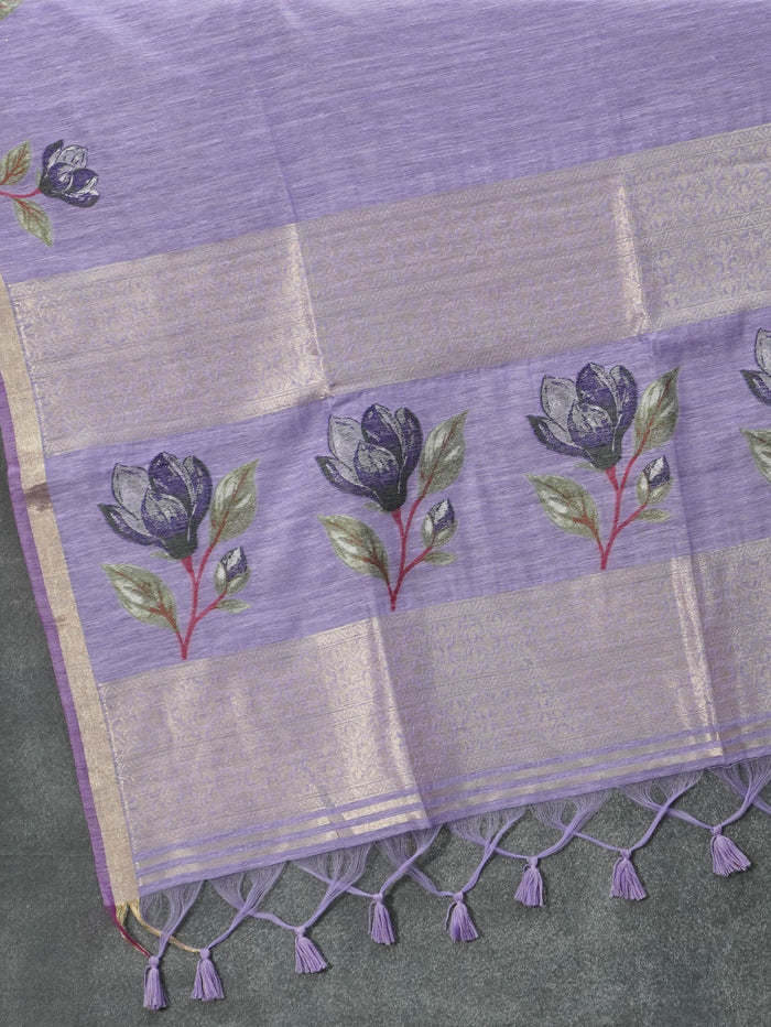 Linen Cotton Saree | TTDS3280