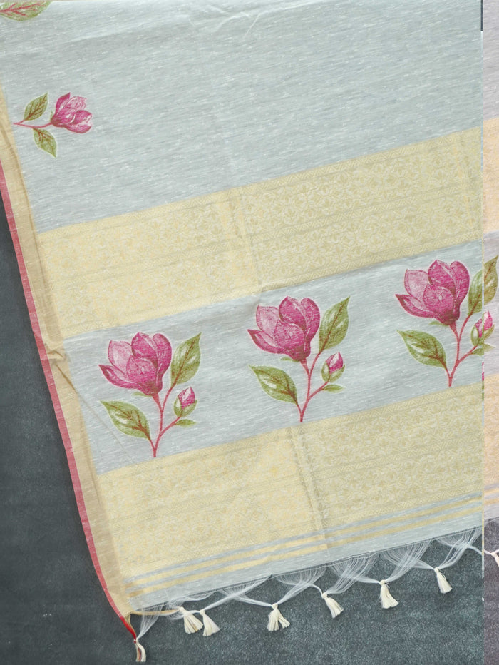 Linen Cotton Saree | TTDS3280