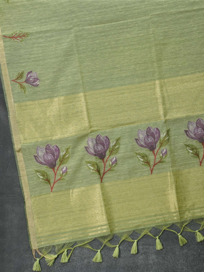 Linen Cotton Saree | TTDS3280