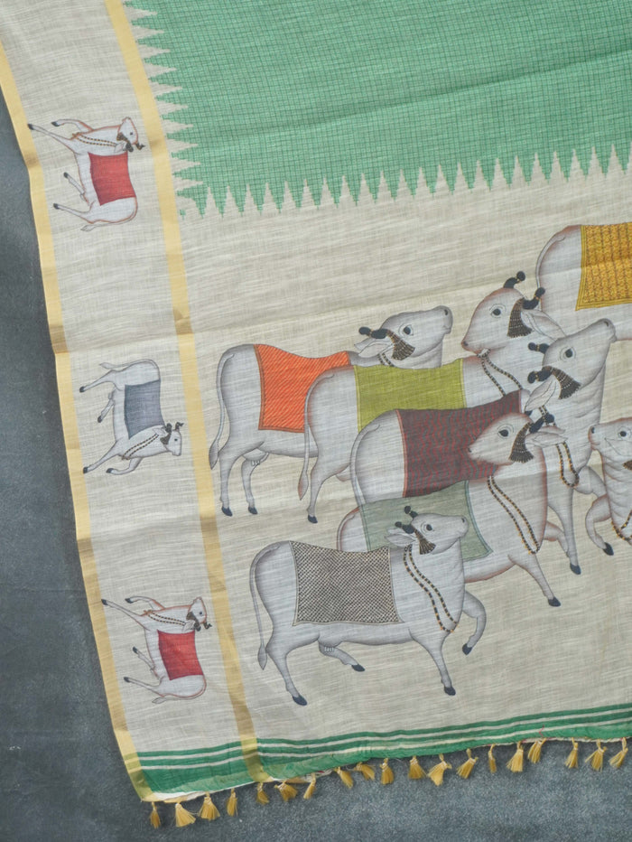 Linen Cotton Saree | TTDS3368