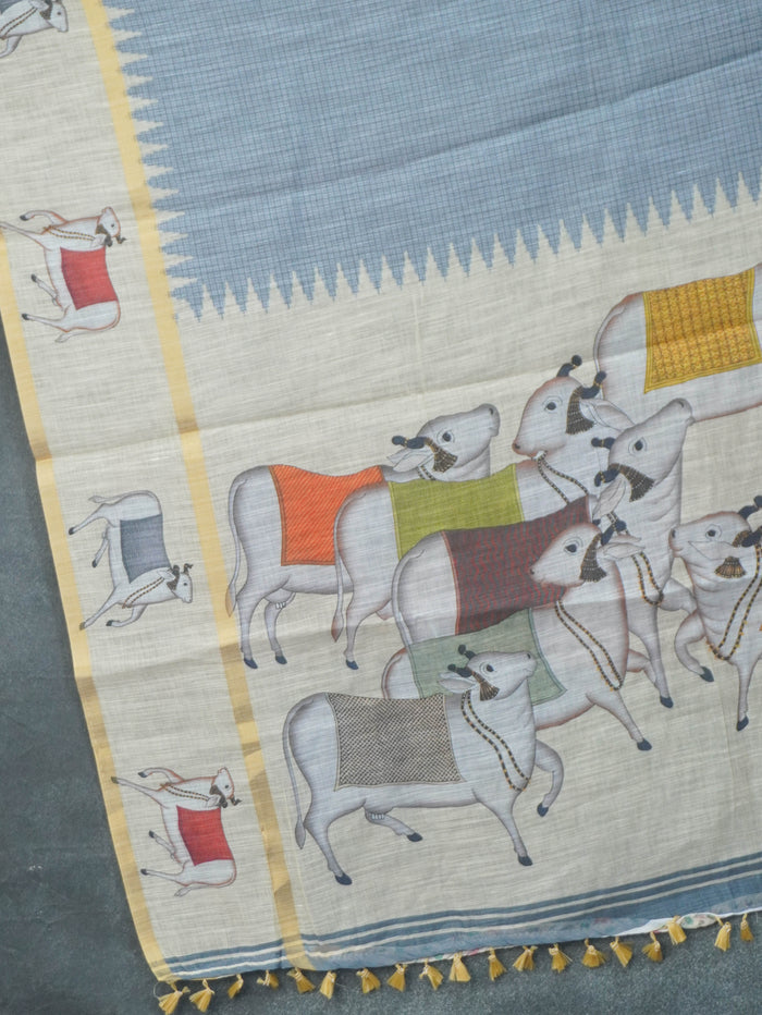 Linen Cotton Saree | TTDS3368