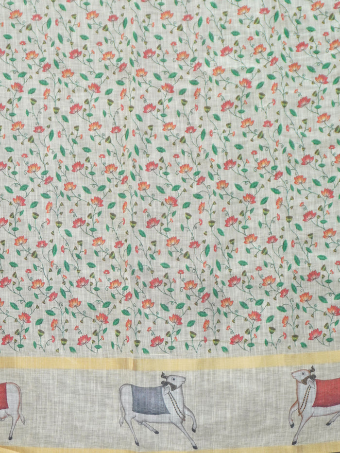 Linen Cotton Saree | TTDS3368